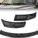 FL3Z15022A69B Windshield Wiper Cowl Panel Grille Compatible with 2015-2020 Ford F150 Front Window Cover Insert Panel with Nozzles Hoses Replace FL3Z15022A69-B FL3Z15022A68C, Left & Right