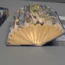 Book Shaped Light, BookLamp for Book Lovers Gifts,Van Gogh Iris Design Foldable Lamp Perfect for Bedside Night Light, Bookshelf Decor, Home Desk, Ideal Gifts for Birthday Valentines Day