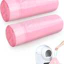 40 Count Cat Litter Box Liners for Automatic Cat Litter Box and Litter-Robot 4/3, Heavy-Duty, Extra Thick, Pink (20 Count (Pack of 2), Pink Kitten)