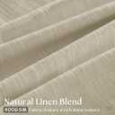 Pinch Pleated Extra Wide Beige Linen Curtain 90 Inches Long 70 Wide 1 Panel | for Patio Sliding Door Living Room, Pinch Pleat with Hooks Rings, Room Divider, Light Filtering Semi Sheer Privacy W70xL90