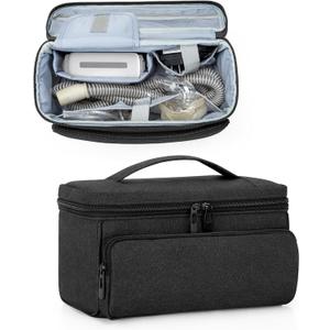 CURMIO CPAP Travel Bag Compatible with ResMed AirMini, CPAP Machine Carrying Case for CPAP Supplies, Black (Empty Bag Only, Patent Design)