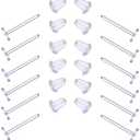 Elfstone 3mm Invisible Plastic Earrings Blank Pins Stud Tiny Head Findings DIY Supplies (200 pieces/100 Pairs)
