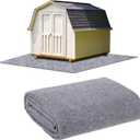 6.6 x 4 FT Outdoor Storage Shed Mat Waterproof Storage Shed Flooring Mat Thickened Soft Patio Furniture Pad Washable with Non Slip Backing Warehouse Not Included, Gray
