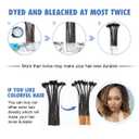 12 inch Loc Extensions Human Hair, 50 Strands Permanent Dreadlock Extensions Human Hair 0.4cm Width 100% Full Handmade Dreads Can Be Dyed and Bleached (Black)