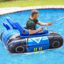 Chariot Large Inflatable Tank Pool Float Adults with Stainless Steel Water Guns Swimming Floats with Water Cannon for Lake Beach Pool Party, Adult Size