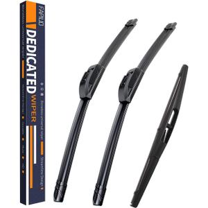 Replacement for Acura RDX 2019-2021 Silent Wipers -FAPIUO Front and Rear Windshield Wipers 26"/18"+12" Full Blade Set (3 Pack)