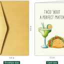 Funny Engagement Card for Couple, Taco And Cocktail Pun Wedding Card for Bride and Groom, Cute Wedding Gift for Friend, Congratulations Card for Newlyweds