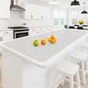 Silicone Mats for Kitchen Counter, 35.4"x23.6" Multipurpose Heat Resistant Mat for Countertop Large Silicone Mat Edge Heightening and Non-slip Countertop Protector Mat Translucent