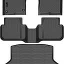 Auxko All Weather Floor Mats Cargo Mat Fit for 2025 2026 Honda Civic Hybrid Sedan TPE Liners Accessories All Season Guard Odorless Anti-Slip Floor Mats Trunk Mat for Honda Civic Hybrid Sedan Black