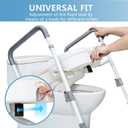 WeHwupe Raised Toilet Seat with Handles for Elderly - Toilet Seat Risers for Seniors with Adjustable Padded Arms - Elevated Toilet Safety Seat for Standard or Elongated Commode