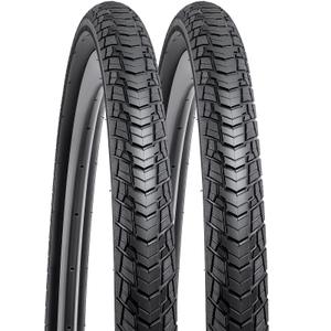 2-PCS 700C Bike Tires 700x45C 28x1.75 (47-622) and 700C Heavy Duty Bike Tubes with 2 Rim Strips Compatible with 700x43C 700 x 45C 28x1.75 700x46C Bike Bicycle Tires and Tubes (Y-1130)