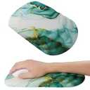 Mouse Pad Wrist Wrist Rest, Comfortable Memory Foam Wrist Rest, Non-Slip PU Base, Ergonomic Wrist Support and Arm Rests for Gaming, Office, Computer Use, Relieve Typing Pain (Black Line)