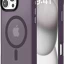 Upgraded Magnetic for iPhone 16 Pro Max Phone Case, [Compatible with Magsafe & Military-Grade Protection] Slim Translucent Matte Phone Case for iPhone 16 Pro Max 6.9 inch,Midnight Purple
