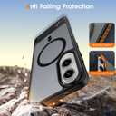 2 x Magnetic for Samsung Galaxy S25 Edge Case,[Fits for Magsafe][Anti-Slip Edge][Matte Translucent][2 Stand Ways] with Invisible Stand Shockproof Phone Case for Galaxy S25 Edge 6.7'' Black