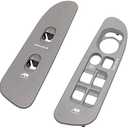 BASIKER Driver and Passenger Grey Door Window Switch Panel Bezel Compatible with Dodge 2002 to 2010 Ram 1500 2500 3500 Front Right and Left Seat