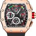 PINTIME Fashion Mens Watch Hallow Punk Chronograph Sports Wristwatch Luxury Designer Mens Watch