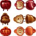 Holiday Mini Pie Mold, Hand Pie Press Mold Maker for Baking, Party Potluck Hand Pie Molds, Pumpkin Cookie Cutters, for Festivals and Parties3PCS