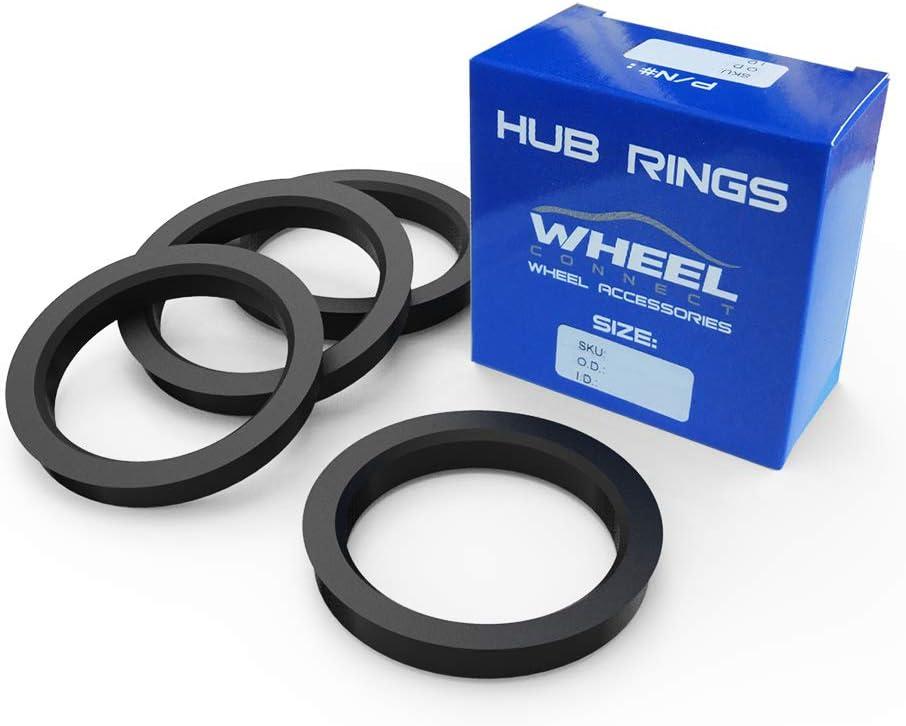 WHEEL CONNECT Hub Centric Rings, 106 to 78.1, Set of 4, ABS Plastic Hubrings, O.D:106 (106.1) - I.D:78.1mm.