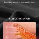 Seamaid Women's Fleece Lined Pants 30" Winter Thermal Flare Leggings Warm Insulated Bootcut Pants Pockets Water Resistant (XL)