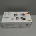 8-in-1 Vegetable Chopper with Container - Veggie Onion Salad Chopper, Mandoline Slicer, French Fry Cutter, Kitchen Gadgets with Cleaning Tools (White)