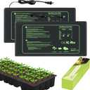 Seedling Heat Mat for Seed Starting, 2 Pack Plant Heat Mats Indoor Germination Growing Gardening Brewing, Waterproof Greenhouses Warming Heating Pad Terrarium Reptile Seed Rooting 10"X20.75"