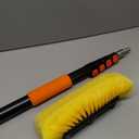 LAANPOLE 12FT Car Wash Brush with Long Handle, Car Cleaning Brush with 12 Inch Soft Bristle, Solar Panels Cleaner with Telescoping Pole for RV, Truck, Boat, House Siding