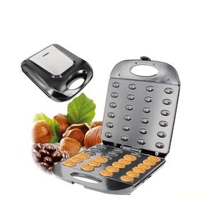 24 Walnut Cookie Maker, Non Stick Double Sided Walnut Cookie, Electric Maker Mold Maker Mini Nut Waffle Bread Machine Sandwich Iron,Toaster Baking