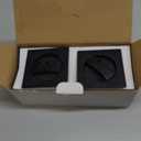 goldenwarm Matte Black Square Pocket Door Lock with Indicator, Pocket Door Hardware for 2-1/8'' Round Bore Hole, Pocket Door Handles Fit 1-1/4'' to 2'' Thickness Sliding Door 2-3/8'' Latch 2 Pack