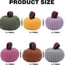 Fall Pumpkin Decor in Door, 6 Colors Mini Knit Pumpkin Set for Thanksgiving Farmhouse Harvest Fall Home Decoration,Fall Gifts for Women Men Coworkers