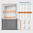 Dog Gate for Stairs Pet Gates for The House: Dogs Screen Mesh Gate for Doorways Stairways Indoor 29 inch Tall, 50 inch Wide Fits 44-47 inch Openings