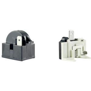 QP2-4.7 /4R7 1 Pin Refrigerator Starter PTC Start Relay w/ 6750C-0005P Refrigerator Overload Protector, Compatible with Kenmore Vissani LG Refrigerator Compressor for Mini Fridges, Wine/Beer Coolers