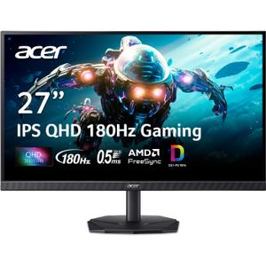 acer Nitro 27 Inch QHD 2560 x 1440 IPS Gaming Monitor | AMD FreeSync | Up to 180Hz Refresh | Up to 0.5ms | DCI-P3 95% | HDR 10 Support | One Display Port 1.2 & Two HDMI 2.0 | KG271U N3bmiipx