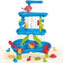 DoBoAoFa Toddler Sand and Water Table with Chair, Outdoor Sensory Play Table, Summer Beach Toy Gift for Kids Boys Girls