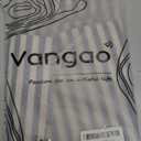 Vangao Stripe Farmhouse Kitchen Curtains 36 Inch Length Linen Cafe Curtains Tickingstripe Tier Drapes Pinstripe Semi-Sheer Small Window Treatments Rod Pocket 2 Panels Blue on Beige