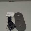 Dual 20W Wireless Charging Pad, Fast Wireless Charger with Adapter for iPhone 17 Pro max/17 Air/16/15/14/13/12/11/XS/XR/8 Plus,Air pods,Samsung Galaxy S25/S24/S23/S22/S21,Note20/10,Galaxy Buds,Gray (Gary)