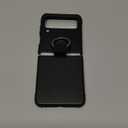 GUAGUA Compatible with Samsung Galaxy Z Flip 3 Case 5G 6.7 Inch Hybrid 2 in 1 Hard PC Soft TPU Heavy Duty Rugged Shockproof Full-Body Protective Phone Cover for Samsung Z Flip3, Black