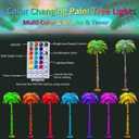 Ledido 5FT Colorful Lighted Palm Tree with 3 Coconuts, 144LED Light Up Palm Trees Outdoor with Remote Waterproof, Artificial Led Palm Tree for Luau Summer Hawaiian Patio Tropical Party Indoor Decor