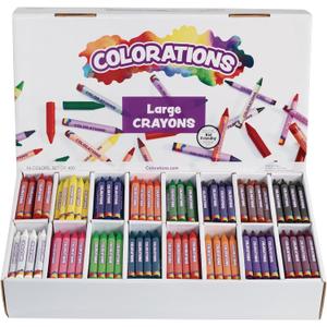 Colorations Large Crayon Classroom Pack, 400 Count, 16 Colors, Non-Toxic, Kids School Supplies - Bulk Jumbo Crayons for Toddlers, Arts and Crafts