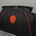 LINGVIDO Car Seat Covers Set  Premium Nappa Leather for Front Seats (2 Seats), Durable, Comfortable & Easy to Install, Fits Most Cars, Sedans, SUVs  Ideal for Commuters, Families & Road Trips (Black & Red Line (Lumbar))