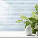 10 PCS Peel and Stick Kitchen Backsplash, 3"x 9" Subway Tile Self-Adhesive Mosaic Sheet, Thicker PVC Wall Tile Stickers for Home Dcor (Light Blue)