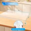 Large Acrylic Cutting Board with Counter Lip,36 x 24 Inch Clear Cutting Board for Kitchen Countertop, Non Slip-Protector Cover Shatter Resistant for Home Restaurant Kitchen Sink Stove