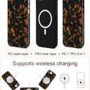 Jusy Compatible with MagSafe Brown Tortoise Shell Print Phone Case for iPhone 16e/17e, Amber Trendy Luxury Magnetic Soft TPU and Hard PC Protective Phone Cover for Women Girls