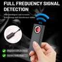 Hidden Camera Detectors Anti Spy Detector Hidden Devices Spy Camera Car GPS Tracker Detector,5 Levels Sensitivity Use for Home Office Travel Car (200mAh)