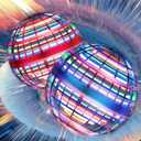 2025 Flying Orb Ball - Hover Drone Boomerang Ball for Kids & Adults, Fun Indoor/Outdoor Flying Experience for Gifts,Christmas Surprises for Boys and Girls (Blue+red)