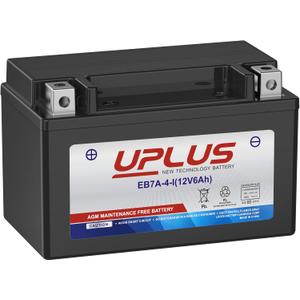 UPLUS YTX7A-BS Motorcycle Scooter Battery, EB7A-4-I Maintenance Free 12V 6Ah SLA Batteries ATV AGM Battery, Replacement for YTX7A-4, ETX7A-BS, LTX7A-BS,NTX7A-BS,FTX7A-BS, ENTX7A-BS, GTX7A-BS, MTX7A-BS