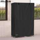 Shelf Covers for Wire Shelving,600D Waterproof&Dustproof Standing Shelf Unit Cover,Fits 5-Tier Adjustable Heavy Duty Storage Shelving Unit 36''L x 14''W x 72''H,Black