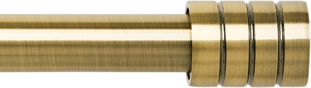 Antique Brass Curtain Rods for Windows 30 to 52 Inch,3/4 Inch Curtain Rod Set For Indoor and Outdoor,Easy to Install