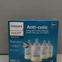 Philips Avent Anti-Colic Bottle with AirFree Vent, 4oz, with Flow 1 Nipples, 0m+, 4pk, Clear, SCY701/04