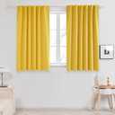 Deconovo Blackout Curtains  Room Darkening, Noise-Reducing, Thermal Insulated  Energy-Efficient Window Treatment for Bedroom, Living Room & Home Office  2 Panels, Mellow Yellow, 52W x 45L Inch
