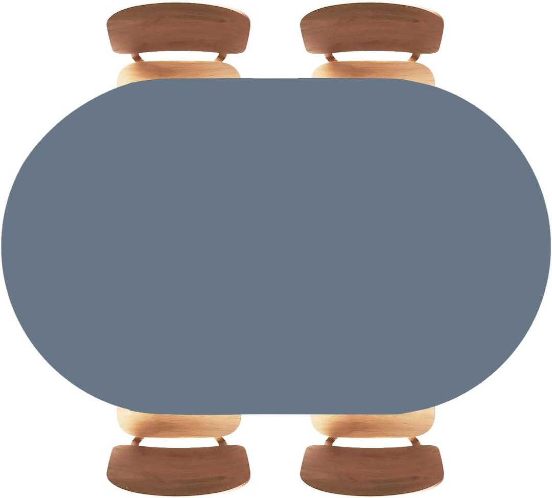 XUEBUXI SlateGray Elastic Edged Fitted Oval Outdoor Tablecloth, Waterproof Tablecloth Protector for Birthday Wedding Party Decor, Fitted for 42"x60" Oval Tables, Style 110